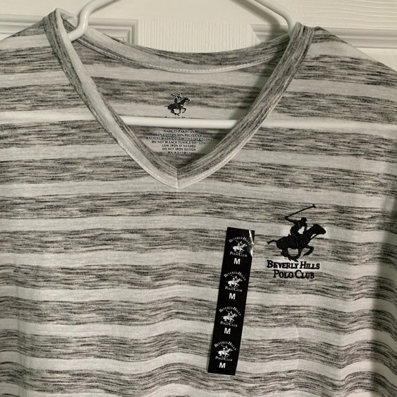 V Neck Brand New Stripped Shirt Medium - Picture 2 of 5